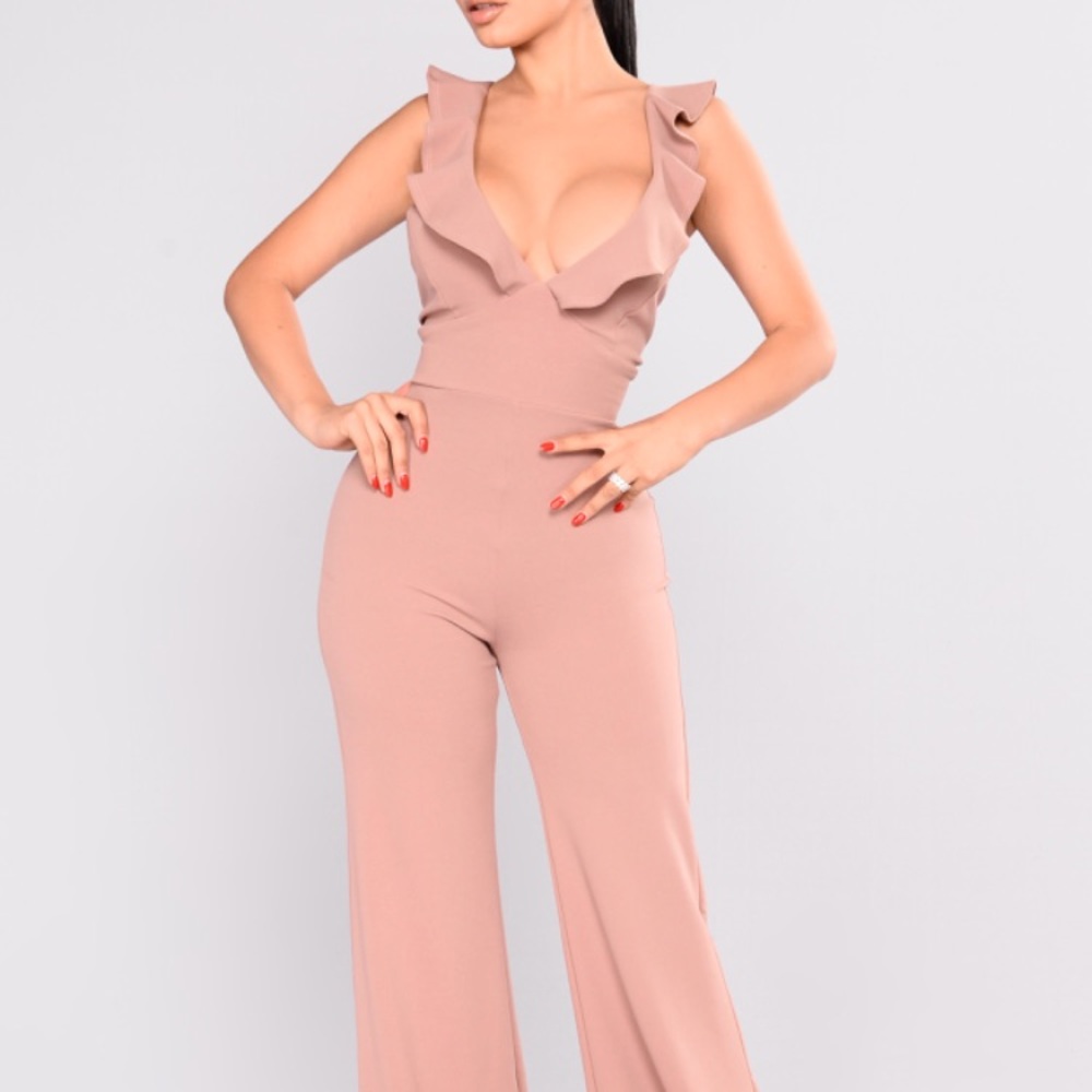 Fashion nova blush jumpsuit